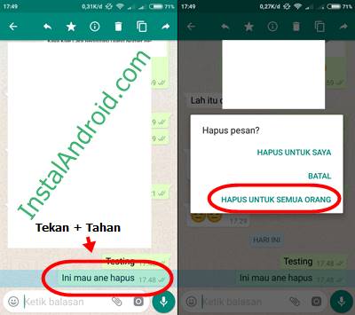 Cara Menghapus Pesan Chat di WhatsApp yang Sudah Terkirim